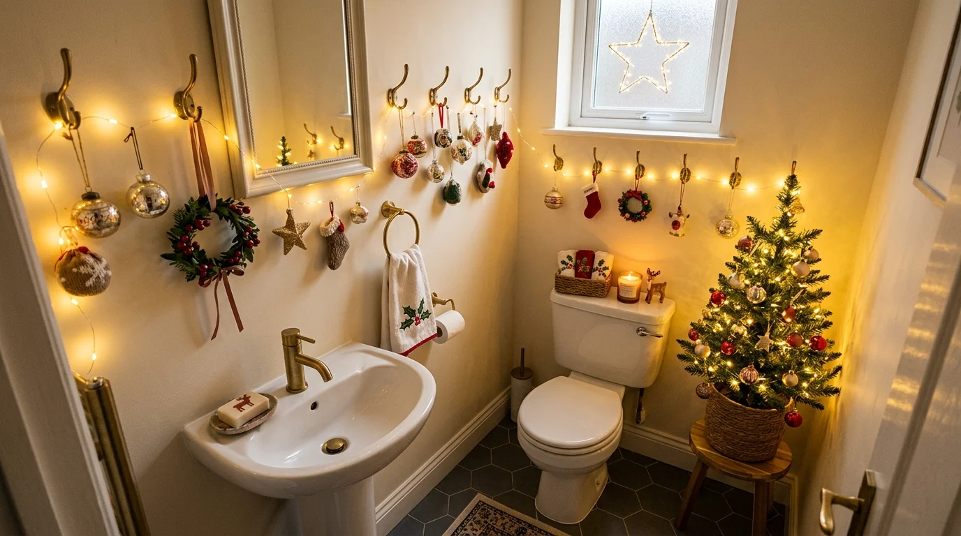 Unexpected Christmas Bathroom Decor Ideas for Holiday Guests inspiration image 10