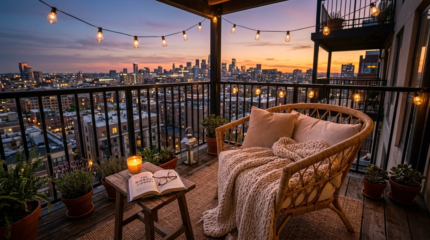 Warm Cozy Balcony Ideas for a Snug Outdoor Reading Nook inspiration image 1