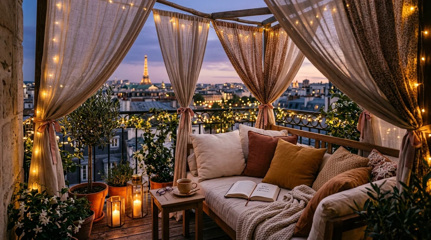 Warm Cozy Balcony Ideas for a Snug Outdoor Reading Nook inspiration image 7