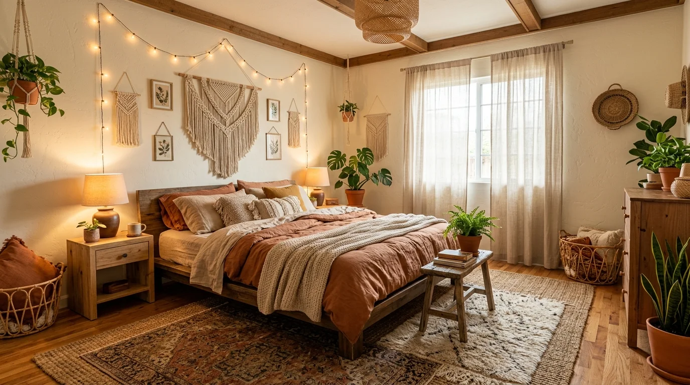 Warm Cozy Boho Bedroom Ideas for the Ultimate Relaxed Sanctuary inspiration image 1