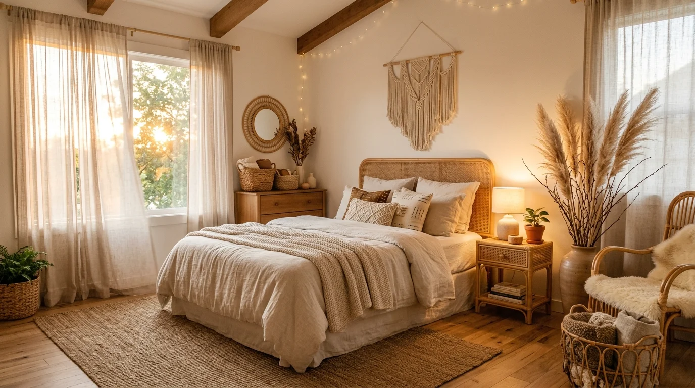 Warm Cozy Boho Bedroom Ideas for the Ultimate Relaxed Sanctuary inspiration image 2