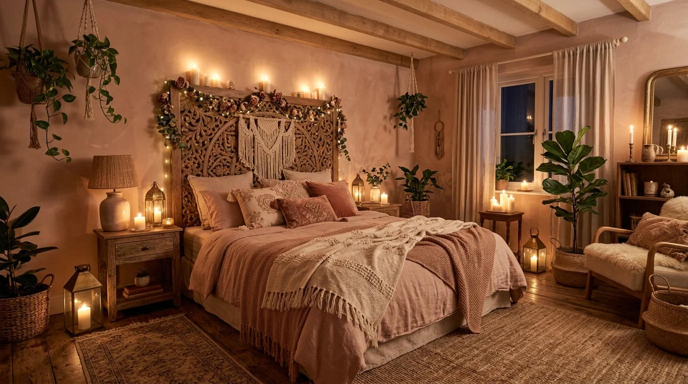 Warm Cozy Boho Bedroom Ideas for the Ultimate Relaxed Sanctuary inspiration image 9
